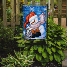 Load image into Gallery viewer, Gingerbread and Snowflake Snowman Garden Flag - Outdoor Decorative Yard Flag