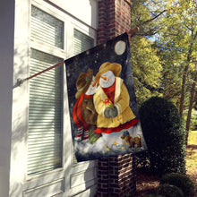 Load image into Gallery viewer, Love at Christmas Snowman Flag Canvas House Size PJC1016CHF