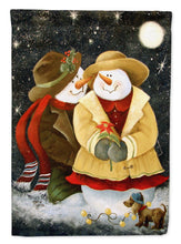 Load image into Gallery viewer, Love at Christmas Snowman Garden Flag - Outdoor Decorative Yard Flag