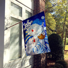 Load image into Gallery viewer, Snowflake Buddies Snowman Flag Canvas House Size PJC1018CHF