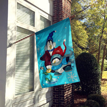 Load image into Gallery viewer, Somethin's Fishy Christmas Penguin  Flag Canvas House Size PJC1020CHF
