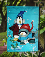 Load image into Gallery viewer, Somethin's Fishy Christmas Penguin Garden Flag - Outdoor Decorative Yard Flag PJC1020GF