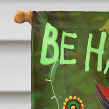 Load image into Gallery viewer, Be Happy Oh Yeah Owl Flag Canvas House Size PJC1027CHF