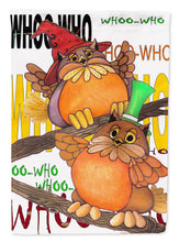 Load image into Gallery viewer, Whoo Who Owl Flag Canvas House Size PJC1032CHF