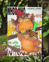 Load image into Gallery viewer, Whoo Who Owl Garden Flag – Decorative Outdoor Yard Flag PJC1032GF