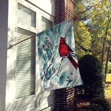 Load image into Gallery viewer, Winter's Glory Redbird 1 Northern Cardinal Flag Canvas House Size PJC1057CHF