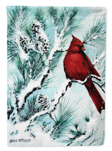 Load image into Gallery viewer, Winter's Glory Redbird 1 Northern Cardinal Flag Canvas House Size PJC1057CHF