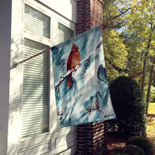 Load image into Gallery viewer, Winter's Glory Redbird 2 Northern Cardinal Flag Canvas House Size PJC1058CHF