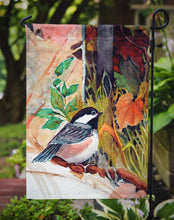 Load image into Gallery viewer, Fence Sitter Chickadee Garden Flag - Outdoor Decorative Yard Flag