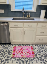 Load image into Gallery viewer, Love is a Circle Valentine's Day Machine Washable Memory Foam Mat PJC1115RUG