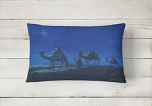 Load image into Gallery viewer, Wise Men in Blue Canvas Fabric Decorative Pillow PJH3001PW1216