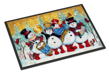 Load image into Gallery viewer, Snowmen Strike up the Band Doormat - 24x36 Decorative Floor Mat – Indoor/Outdoor Rug with Artistic Flair PJH3002JMAT