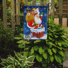 Load image into Gallery viewer, Santa Claus Down the Chimney Garden Flag – Decorative Outdoor Yard Flag PJH3010GF