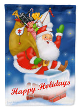 Load image into Gallery viewer, Santa Claus Hope I Don't Get Stuck Garden Flag – Decorative Outdoor Yard Flag PJH3014GF