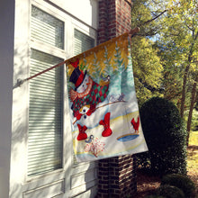 Load image into Gallery viewer, Snowman Fish'en Friends Flag Canvas House Size PJH3016CHF