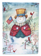 Load image into Gallery viewer, Snowman Just Keep Smilin' USA Flag Canvas House Size PJH3021CHF