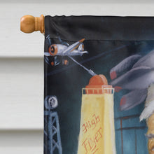 Load image into Gallery viewer, Santa Claus Tin Toy Time Flag Canvas House Size PJH3023CHF