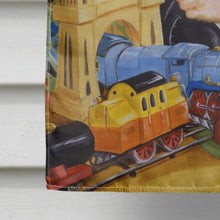 Load image into Gallery viewer, Santa Claus Tin Toy Time Flag Canvas House Size PJH3023CHF