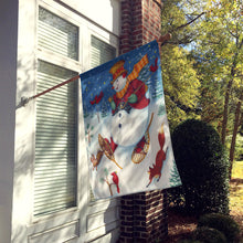 Load image into Gallery viewer, Snowman Snow Shooin Flag Canvas House Size PJH3027CHF
