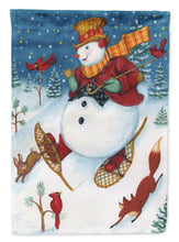 Load image into Gallery viewer, Snowman Snow Shooin Flag Canvas House Size PJH3027CHF