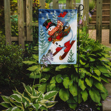 Load image into Gallery viewer, Snowman Ski Party Garden Flag – Decorative Outdoor Yard Flag PJH3029GF