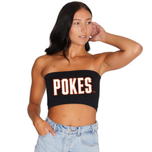 Load image into Gallery viewer, Oklahoma State Black Bandeau Top