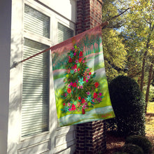 Load image into Gallery viewer, Poinsetta Oh Christmas Tree Flag Canvas House Size PPD3007CHF