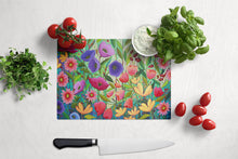 Load image into Gallery viewer, Enchanted Garden Flowers Glass Cutting Boards – Durable, Decorative Kitchen Art Large PPD3013LCB