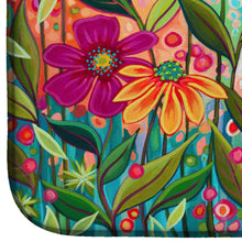 Load image into Gallery viewer, Fanciful Flowers Dish Drying Mat – Absorbent, Artistic Kitchen Essentials PPD3015DDM