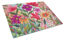 Load image into Gallery viewer, Fanciful Flowers Glass Cutting Boards – Durable, Decorative Kitchen Art Large PPD3015LCB