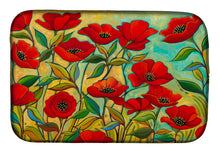 Load image into Gallery viewer, Poppy Garden Flowers Dish Drying Mat – Absorbent, Artistic Kitchen Essentials PPD3020DDM