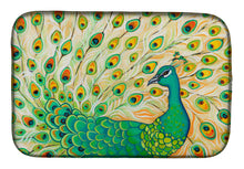 Load image into Gallery viewer, Pretty Pretty Peacock Dish Drying Mat – Absorbent, Artistic Kitchen Essentials PPD3021DDM