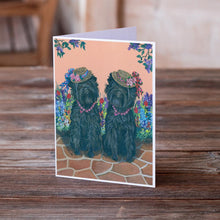 Load image into Gallery viewer, Affenpinscher Sisters Greeting Cards -  Blank Note Cards – 8-Pack of Artist-Designed Cards with Envelopes