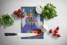 Load image into Gallery viewer, Airedale Boo Hoo Halloween Glass Cutting Boards – Durable, Decorative Kitchen Art Large PPP3002LCB