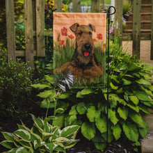 Load image into Gallery viewer, Airedale Terrier Poppies Garden Flag – Decorative Outdoor Yard Flag PPP3003GF