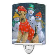 Load image into Gallery viewer, Airedale Snowpeople Christmas Ceramic Night Light PPP3005CNL