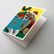 Load image into Gallery viewer, Airedale Storybook Tails Christmas Greeting Cards -  Blank Note Cards – 8-Pack of Artist-Designed Cards with Envelopes