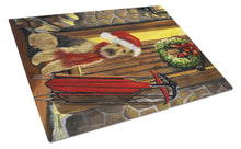 Load image into Gallery viewer, Airedale Welcome Home Christmas Glass Cutting Boards – Durable, Decorative Kitchen Art Large PPP3007LCB