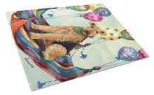 Load image into Gallery viewer, Airedale High Flyer Glass Cutting Boards – Durable, Decorative Kitchen Art Large PPP3008LCB