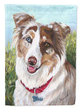 Load image into Gallery viewer, Australian Shepherd Scarlet Flag Canvas House Size PPP3009CHF