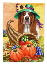 Load image into Gallery viewer, Basset Hound Autumn Flag Canvas House Size PPP3010CHF