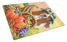 Load image into Gallery viewer, Basset Hound Autumn Glass Cutting Boards – Durable, Decorative Kitchen Art Large PPP3010LCB