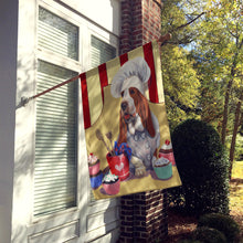 Load image into Gallery viewer, Basset Hound Cupcake Hound Flag Canvas House Size PPP3011CHF