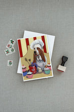 Load image into Gallery viewer, Basset Hound Cupcake Hound Greeting Cards -  Blank Note Cards – 8-Pack of Artist-Designed Cards with Envelopes