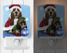 Load image into Gallery viewer, Basset Hound Santa Christmas Ceramic Night Light PPP3012CNL
