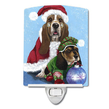 Load image into Gallery viewer, Basset Hound Santa Christmas Ceramic Night Light PPP3012CNL