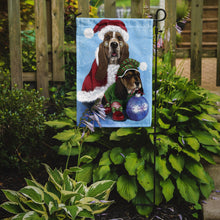 Load image into Gallery viewer, Basset Hound Santa Christmas Garden Flag – Decorative Outdoor Yard Flag PPP3012GF