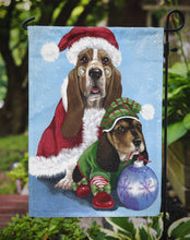 Load image into Gallery viewer, Basset Hound Santa Christmas Garden Flag – Decorative Outdoor Yard Flag PPP3012GF