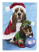 Load image into Gallery viewer, Basset Hound Santa Christmas Garden Flag – Decorative Outdoor Yard Flag PPP3012GF
