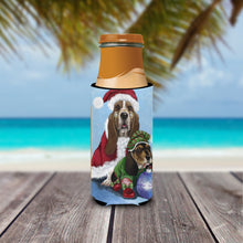 Load image into Gallery viewer, Basset Hound Santa Christmas  Hugger for slim cans PPP3012MUK